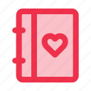 diary, note, book, love, valentine