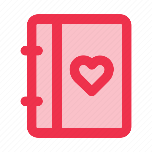 Diary, note, book, love, valentine icon - Download on Iconfinder