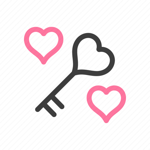 Valentine, love, key icon - Download on Iconfinder