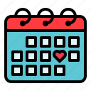 appointment, calendar, date, love, valentine