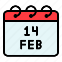 calendar, date, february, love, valentine