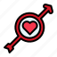 arrow, heart, love, male, valentine 