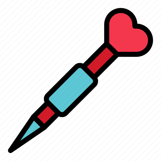 Dart, love, pen, target, valentine icon - Download on Iconfinder