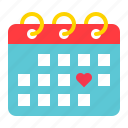 appointment, calendar, date, love, romance, valentine