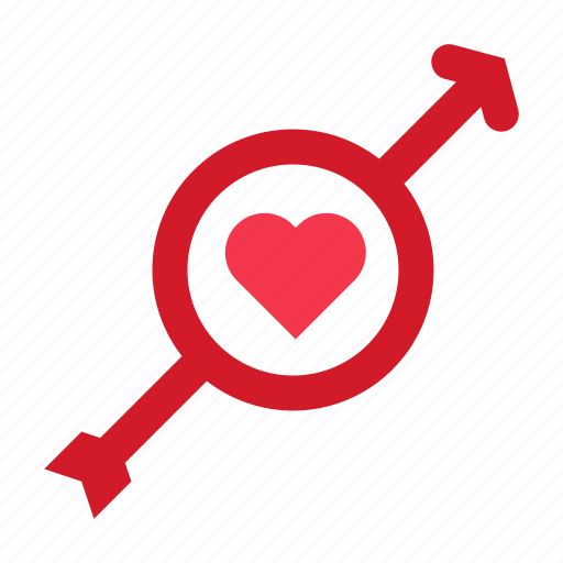 Arrow, heart, love, male, romance, valentine icon - Download on Iconfinder