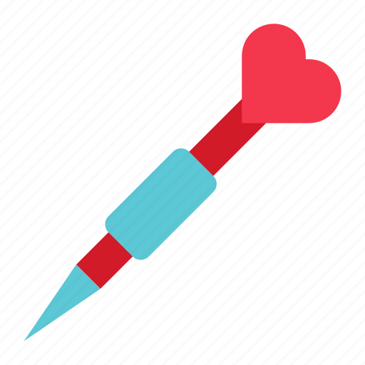 Dart, love, pen, romance, target, valentine icon - Download on Iconfinder