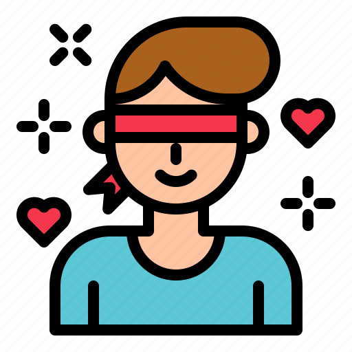 Blind, blindfold, love, man, valentine icon - Download on Iconfinder