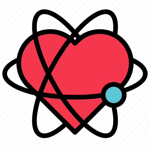 Atom, heart, love, valentine icon - Download on Iconfinder