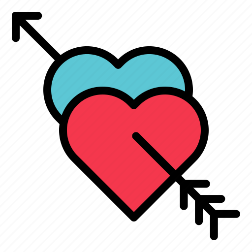 Arrow, love, pierce, stab, valentine icon - Download on Iconfinder
