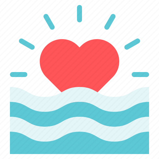 Heart, love, romance, valentine, wave icon - Download on Iconfinder
