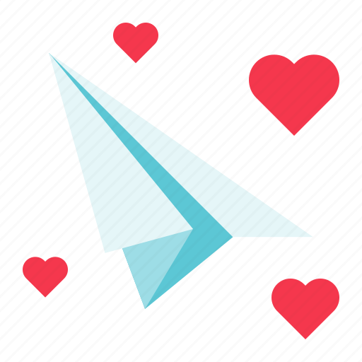 Love, paper plane.fly, romance, valentine icon - Download on Iconfinder