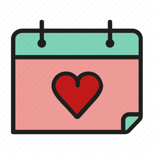 Calendar, heart, love, time, valentine day icon - Download on Iconfinder