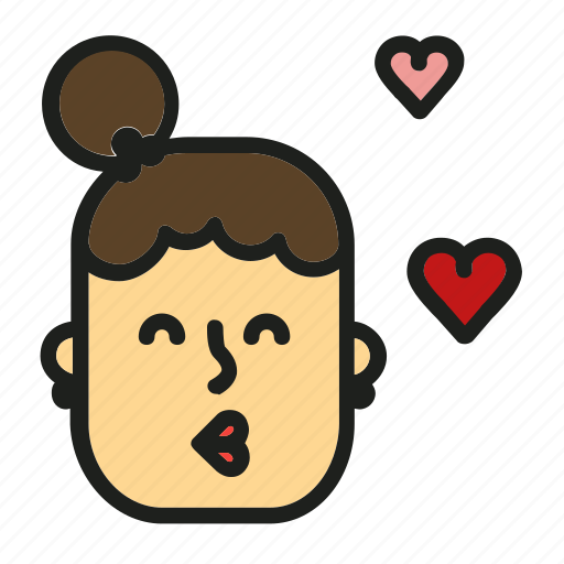 Girl, heart, kiss, love, woman icon - Download on Iconfinder