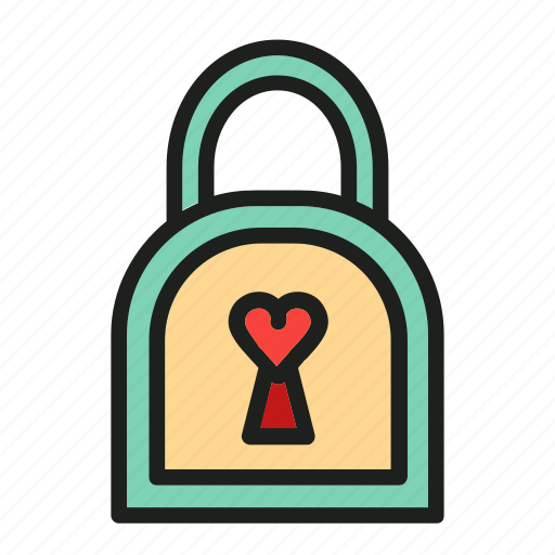 Heart, key, lock, love, protection icon - Download on Iconfinder