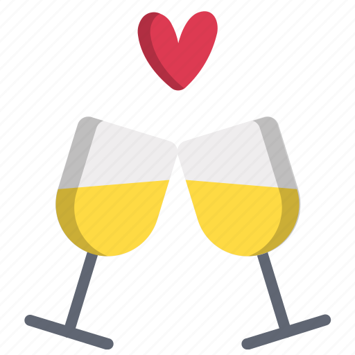 Cheers, day, drink, glass, heat, love, valentines icon - Download on Iconfinder