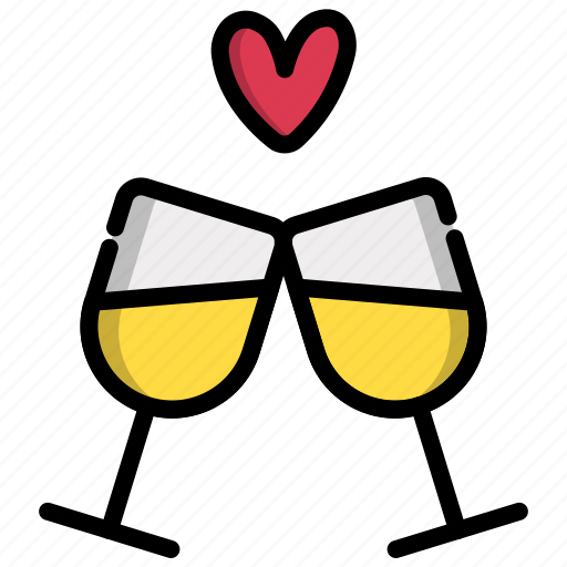 Cheers, day, drink, glass, valentine icon - Download on Iconfinder