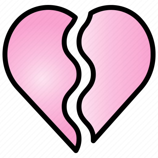 Broken, heart, valentine, love, parting, wedding icon - Download on Iconfinder