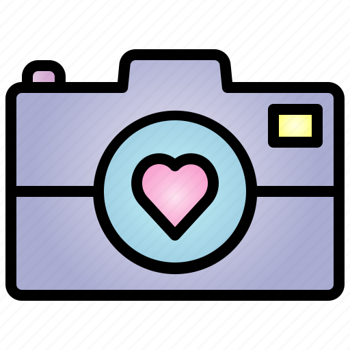 Camera, valentine, heart, love, technology, photo, photography icon - Download on Iconfinder