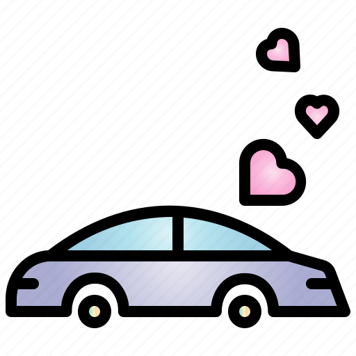 Car, valentine, heart, love, technology, transport, wedding icon - Download on Iconfinder