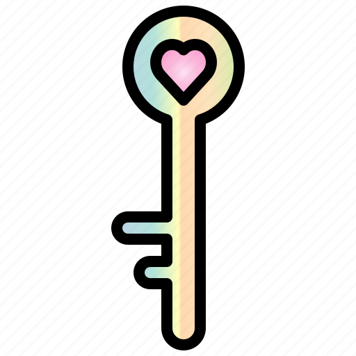 Key, valentine, heart, love, padlock, security icon - Download on Iconfinder