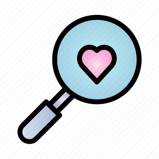 Search, valentine, heart, love, explore, zoom, glass icon - Download on Iconfinder