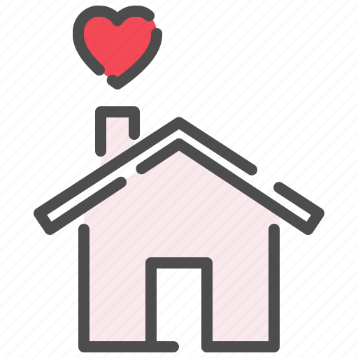 Home, house, building, estate, property, office, heart icon - Download on Iconfinder