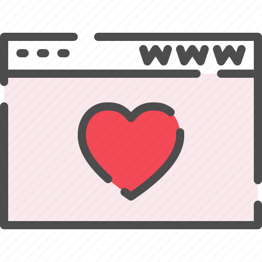 Web, website, internet, communication, browser, heart, love icon - Download on Iconfinder
