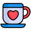 love tea, tea cop, cup, heart, hot tea, coffee, valentine 