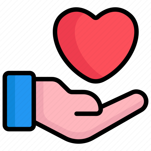Given heart, heart, hand, love, romance, valentine icon - Download on Iconfinder