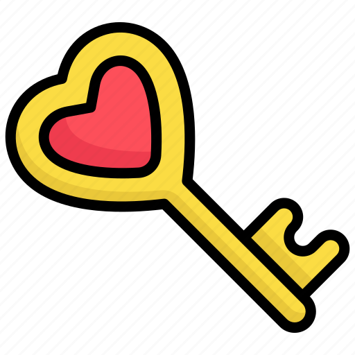 Love key, love, key, valentines, heart key, romance, heart icon - Download on Iconfinder