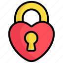 kock, heart, valentine, romance, love, love lock, security
