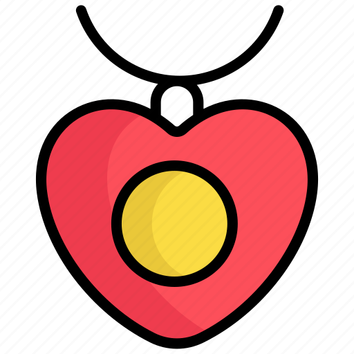 Necklace, heart, love, valentine, accessory, locket, chain icon - Download on Iconfinder