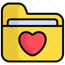 folder, romantic, document, file, heart, valentine