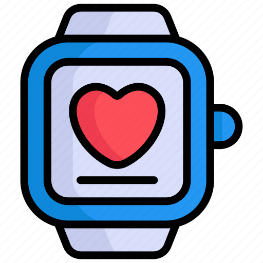 Smartwatch, watch, time, heart, valentine, romance, favorite icon - Download on Iconfinder