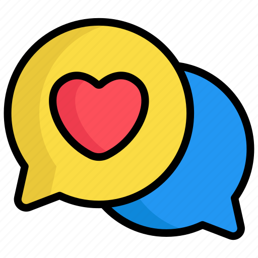Love chat, chatting, comment, bubble, communication, text, love icon - Download on Iconfinder