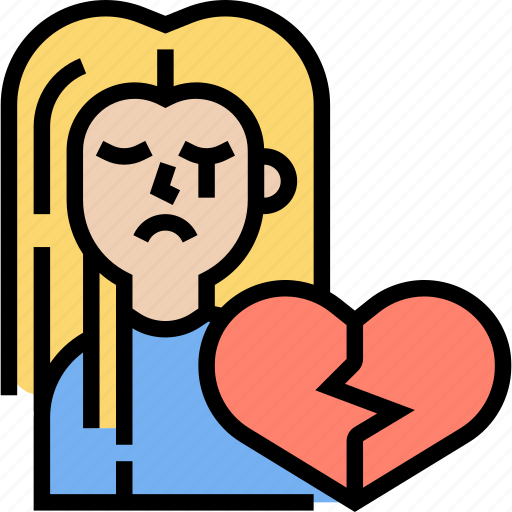 Broken, hearted, sad, tears, cry icon - Download on Iconfinder