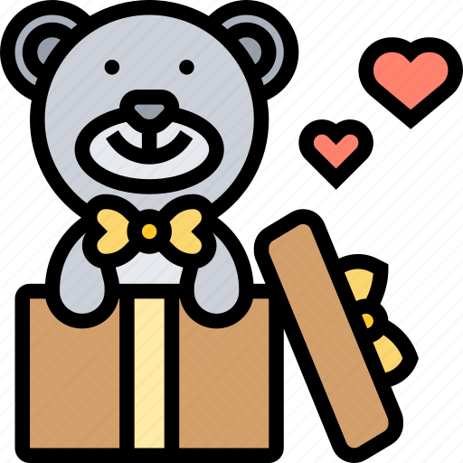 Gift, box, present, anniversary, romance icon - Download on Iconfinder