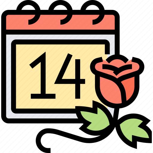 Valentine, date, calendar, festival, holiday icon - Download on Iconfinder