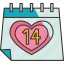 valentine, date, calendar, reminder, celebrate 
