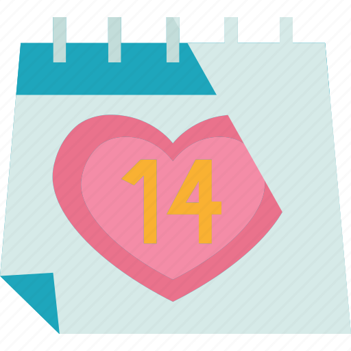Valentine, date, calendar, reminder, celebrate icon - Download on Iconfinder