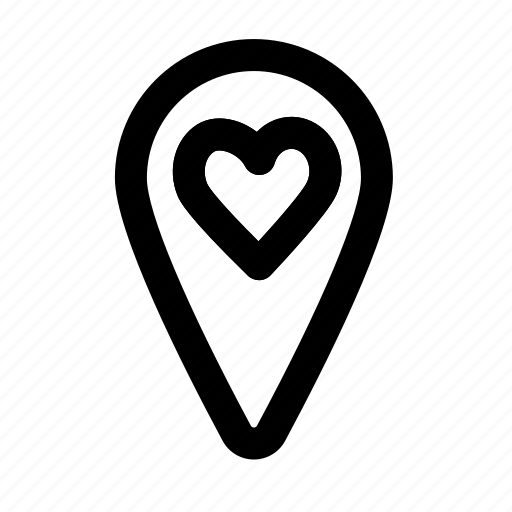 Valentineday, destination, heart, location icon - Download on Iconfinder