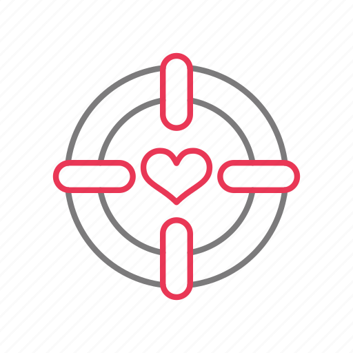 Valentine, valentines day, target icon - Download on Iconfinder