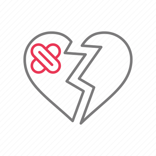 Valentine, valentines day, broken, heart icon - Download on Iconfinder