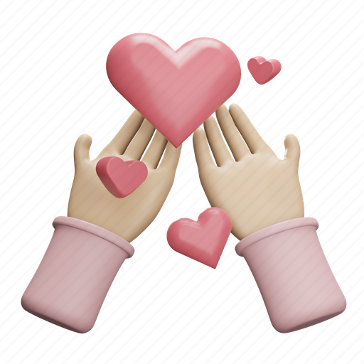 Valentine, heart, love, romantic, happy, pink, gift 3D illustration - Download on Iconfinder