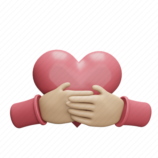 Valentine, heart, love, day, romantic, happy, pink 3D illustration - Download on Iconfinder