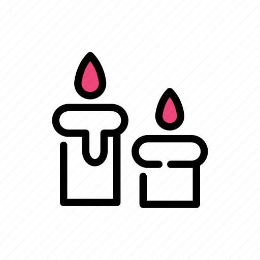 Candle, celebration, event, heart, love, valentine day icon - Download on Iconfinder