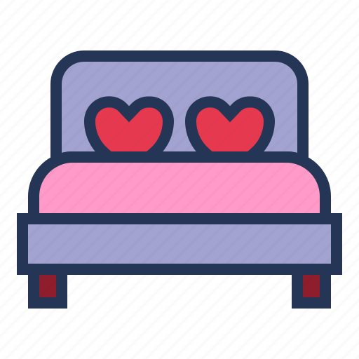 Bed, bedroom, love, relationship, romance, sleep, valentine day icon - Download on Iconfinder