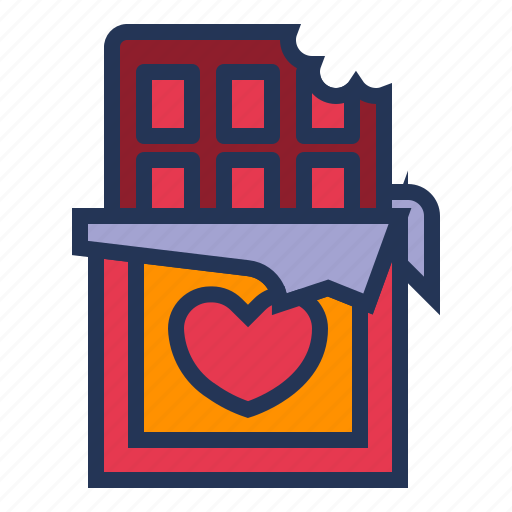 Chocolate, chocolate bar, love, relationship, romance, sweet, valentine day icon - Download on Iconfinder
