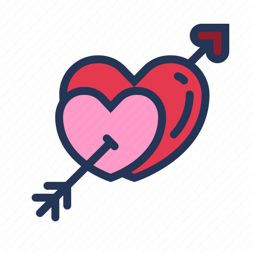 Arrow, couple fall in love, heart, love, relationship, romance, valentine day icon - Download on Iconfinder