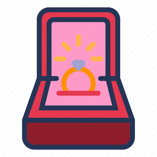 Diamond ring, jewelry, love, relationship, ring box, romance, valentine day icon - Download on Iconfinder